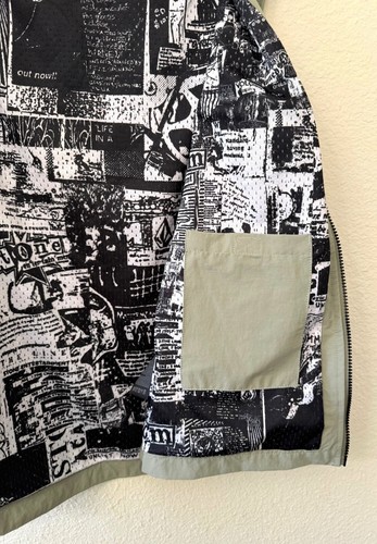 Volcom Tokyo True Nylon Green Vest Men's Small Lined Pockets NWT - Picture 5 of 8