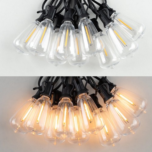 Outdoor String Lights 50ft 2700K Warm White Outdoor LED Lights IP64 Waterproof - Picture 6 of 17
