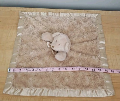 Coperte e oltre orsacchiotto marrone peluche bordo raso coperta di sicurezza Lovey - Foto 4 di 15