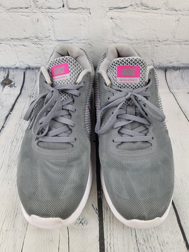 Nike Revolution 3 Deadly Pink Gray Running Shoes Trainer Women’s Size 10 - Picture 3 of 7