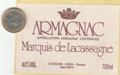 STICKERS . drink. Armagnac - Marquis of Lacassagne in Condom