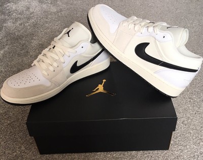 Nike Air Jordan 1 Low Premium Astrograbber White/Sail/Black UK9/US10 BNIB W/Rcpt | eBay