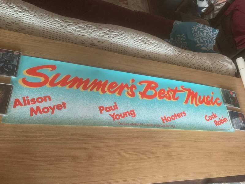 Summer’s Best Music 1985 Promo Poster Alison Moyet Paul Young Hooters Cock Robin