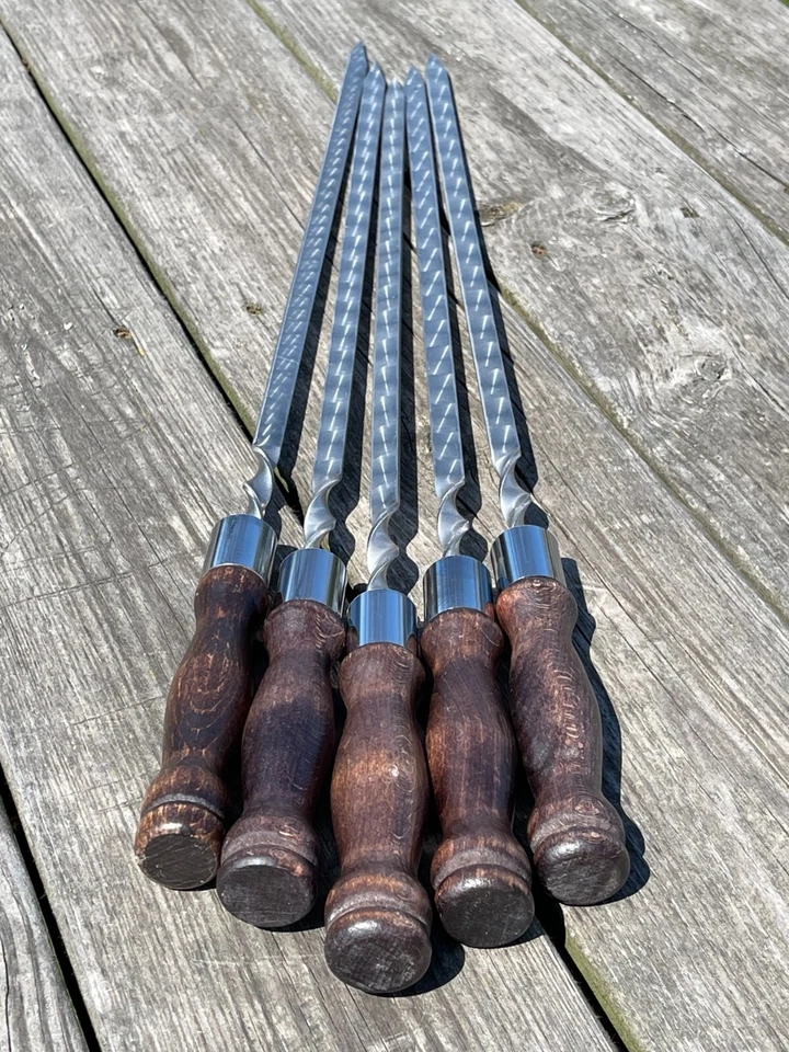 5 шт. сверхпрочные перекосы из нержавеющей стали Lula 11 галлонов (3 мм) (деревянная ручка) / 26 дюймов - Изображение 4 из 4