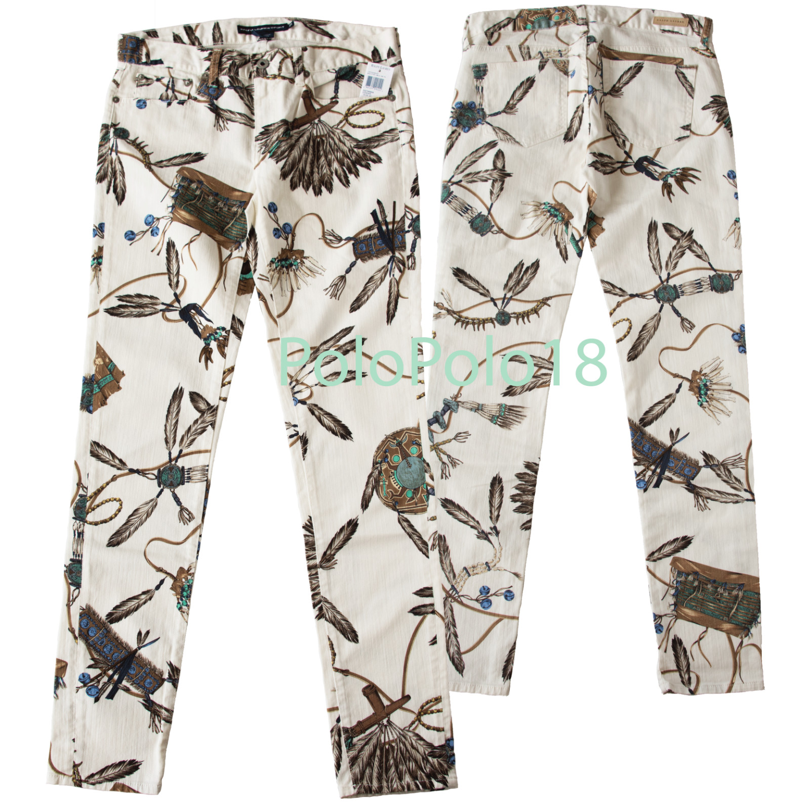 New $398 Ralph Lauren Sport Women Jeans Denim Pants