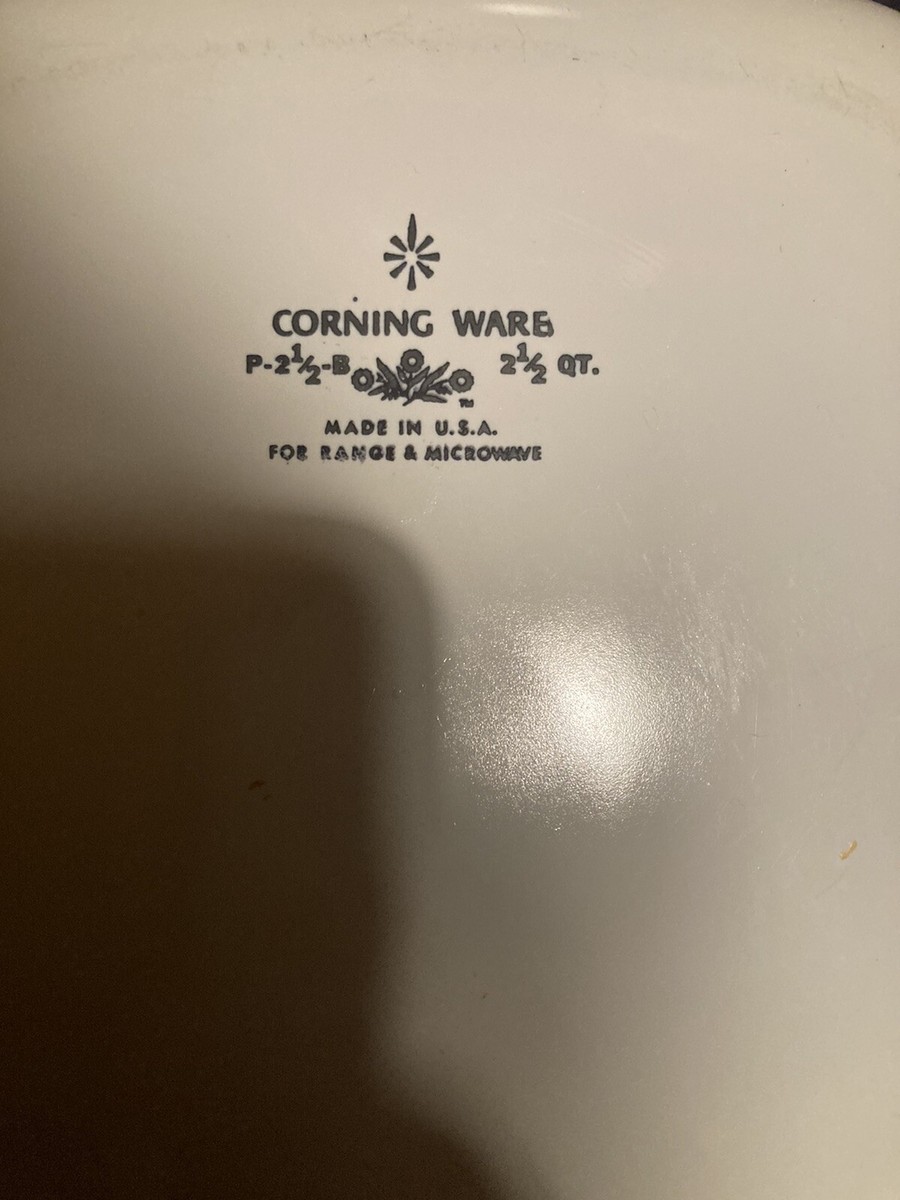 VERY RARE Vintage Corning Ware Blue Cornflower 2 1/2 QT P - 2 1/2