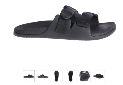 Chaco Chillos Slide Black/Black Comfort Sandal Men's US sizes 7-15 NIB!!!