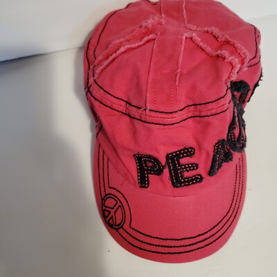 VINTAGE Angela & William, PEACE HAT - Pink One Size Fits  display picture 1