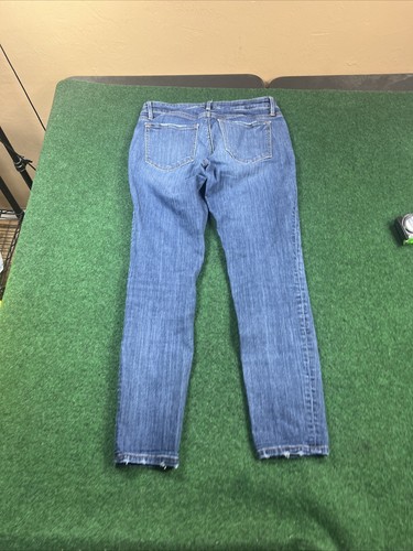 Ann Taylor Loft Relaxed Skinny Crop Denim Blue Jeans Womens Size 27 / 4 29x27 - Picture 12 of 13
