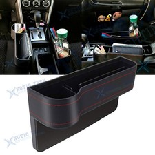 Leather Car Console Seat Seam Candy Catcher Cup Card Phone Organizer Side Pocket Leather Car Console Seat Seam Candy Catcher Cup Card Phone Organizer Side Pocket
