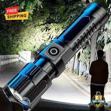 1pc Super Bright USB Rechargeable Flashlight, Wide Beam, Handheld, Outdoor Torch