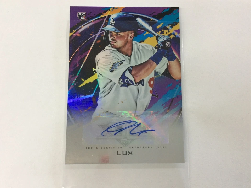 2020 Topps Fire Baseball Gavin Lux Fire Autograph Card #21/50 Signed FA-GL - Image 2 of 4
