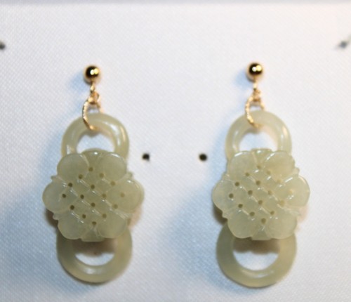 Rare Jade Eternity Link Earrings