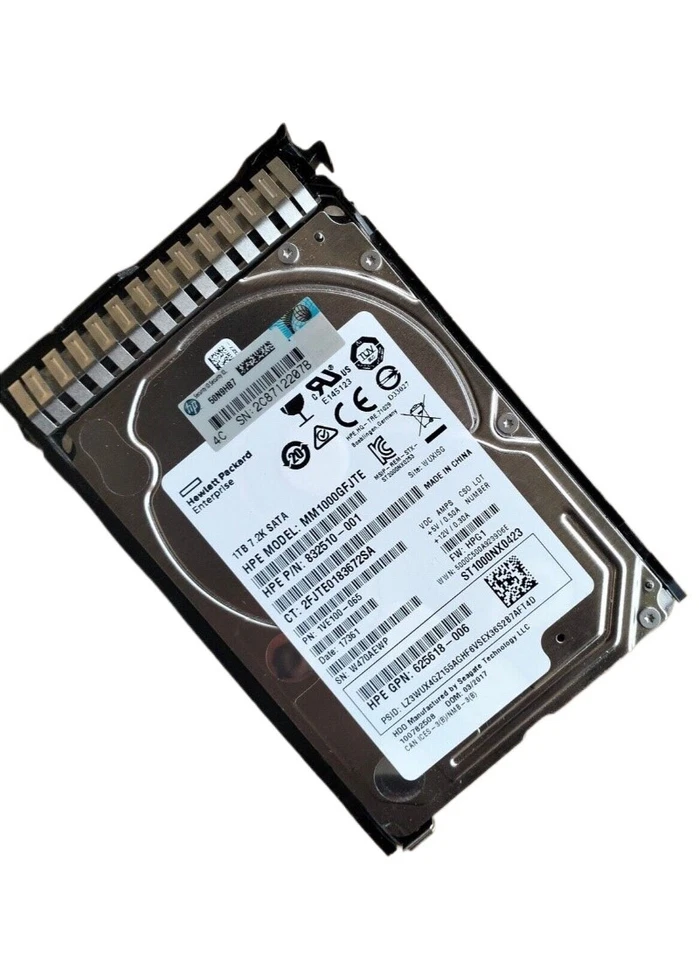655710-B21 656108-001 614829-003 1TB 2.5" SATA HDD, MM1000GBKAL ST91000640NS - Image 2 of 4