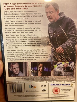 Prey Season 1 region 2 DVD (2013 John Simm British drama tv