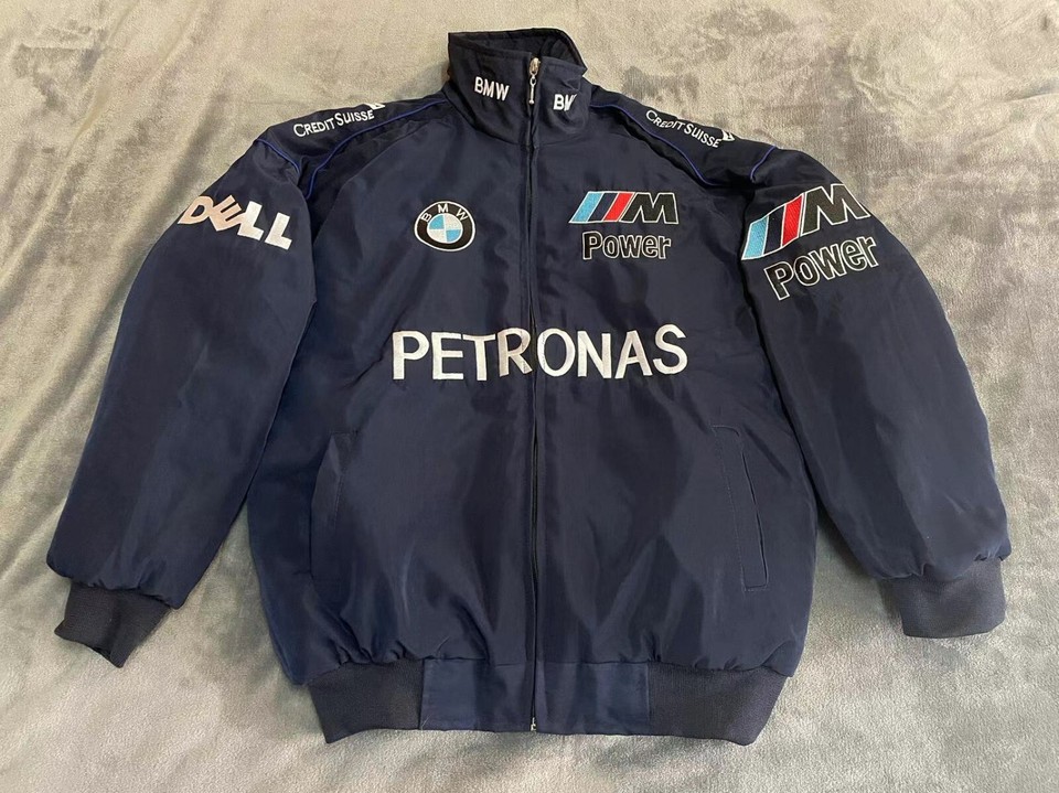 Unisex Adult BMW Jacket Ebroidered Cotton Padded F 1 Racing Jacket | eBay