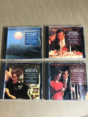Lot of 4 Vintage Classical Treasures CDs TCHAIKOVSKY BEETHOVEN MOZART SCHUBERT