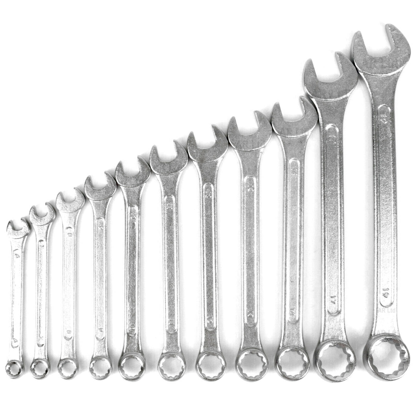 Metric Combi Spanner Wrench Set. 11 Spanners 6,7,8,9,10,11,12,13,14,17