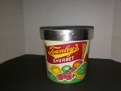 Vintage Townley Dairy Sherbet Ice Cream With Lid Oklahoma City OK NOS U289