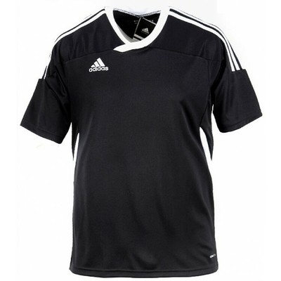 black adidas football shirt
