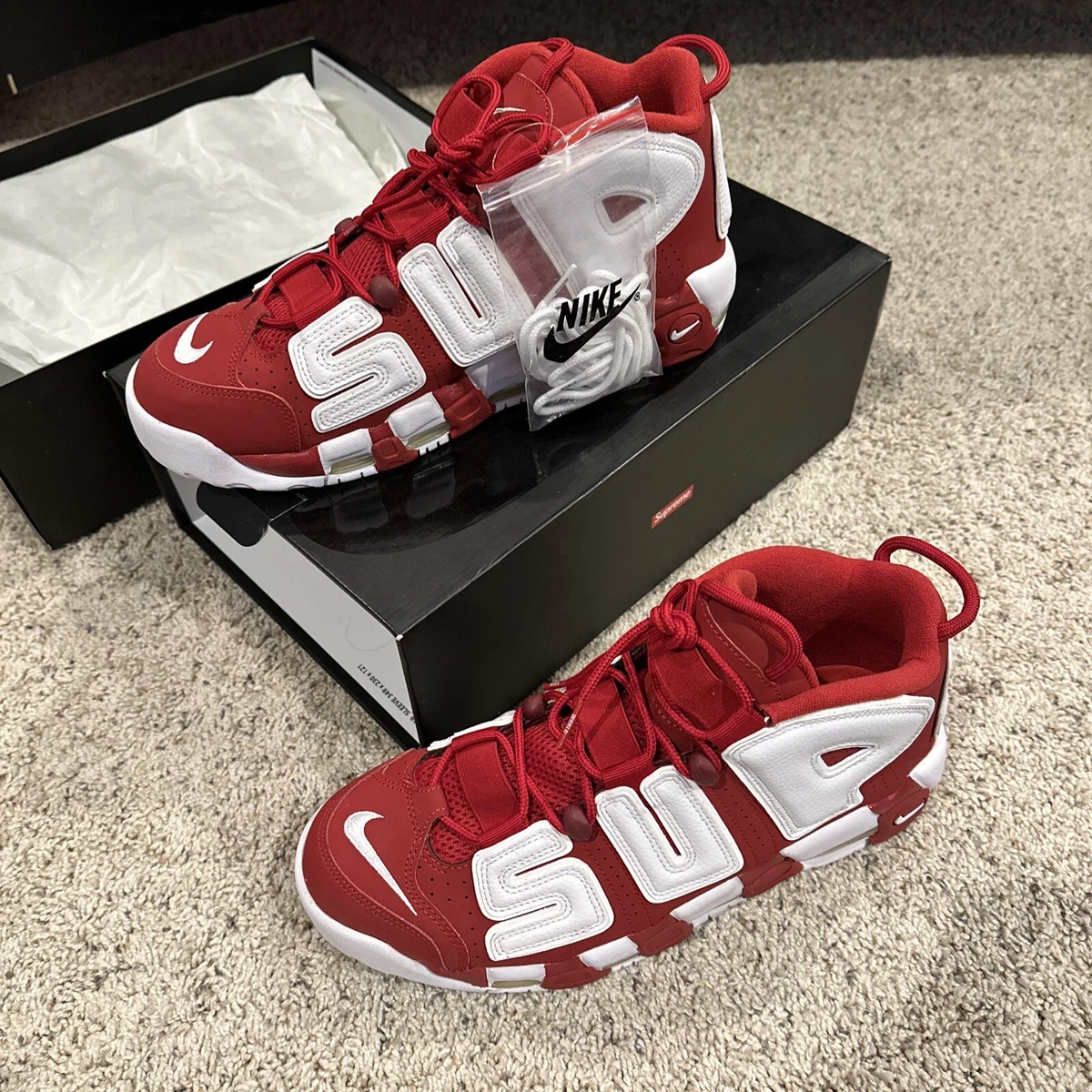 Size - Nike Air More Uptempo x Supreme Red 666032560983