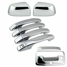 For 15+ Chevy Colorado/CANYON Chrome Top Mirror + Door Handle + Tailgate Covers