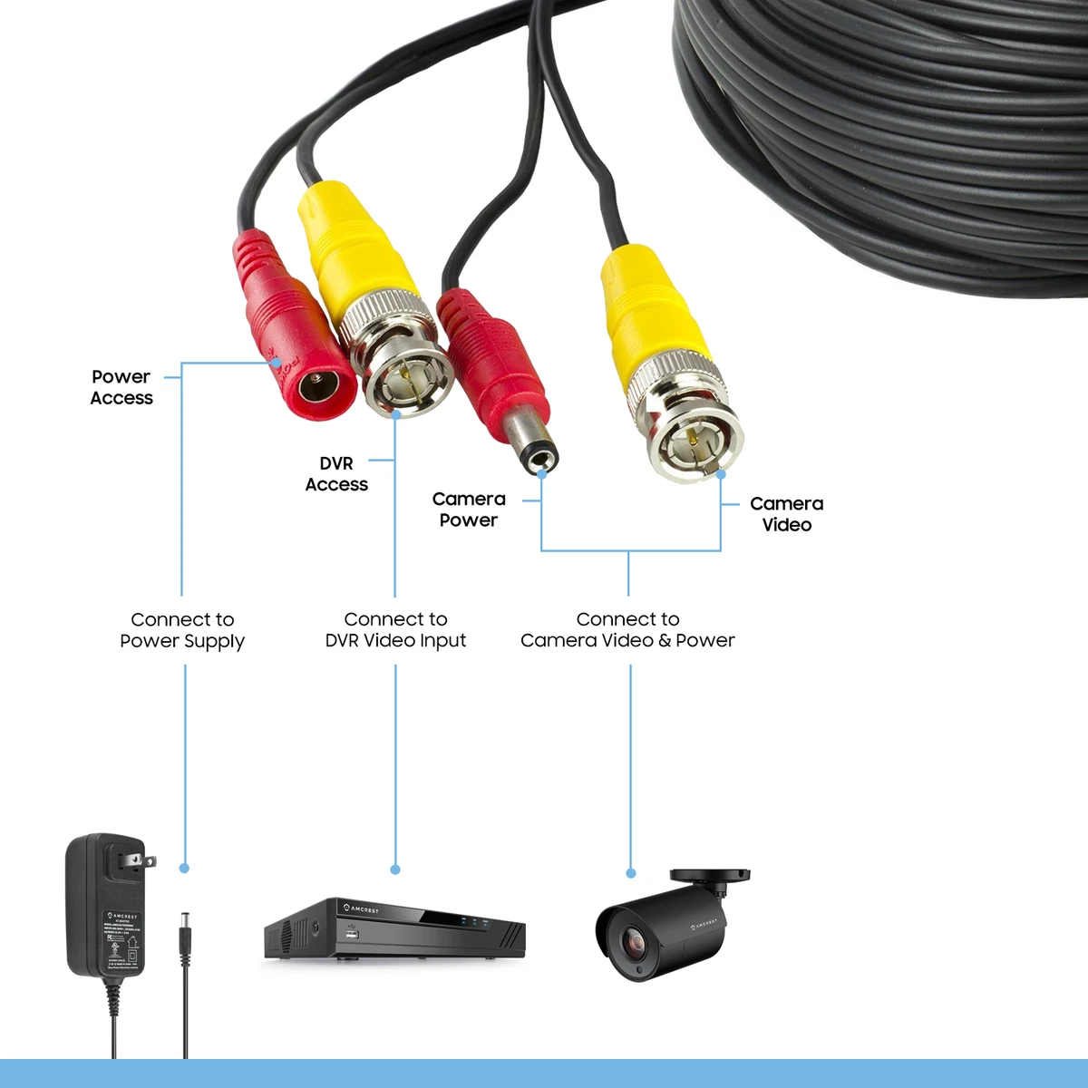 fluctuar Arruinado Insatisfecho Amcrest 100 Foot BNC Coaxial Cable for CCTV Security HDCVI Camera Systems 2-PACK | eBay fluctuar Arruinado Insatisfecho Amcrest 100 Foot BNC Coaxial Cable for CCTV Security HDCVI Camera Systems 2-PACK | eBay