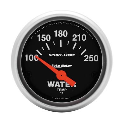 AutoMeter 3337 Sport-Comp Elektrische Wassertemperaturanzeige