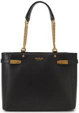 Guess Zadie Logo Shopping Tote Womens Bag In Black