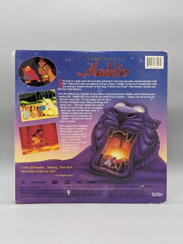 Disney's Aladdin 1992 CAV Letterbox Laserdisc Movie Vintage - Picture 2 of 8