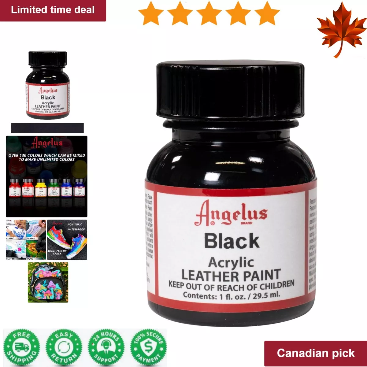 Acrylic Leather Paint Quick Drying Flexible Wide Application