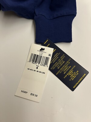 New Polo Ralph Lauren Girl size 4/4T Blue Long Sleeve Top