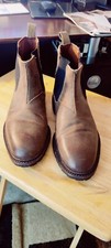 Allen Edmonds Ashbury Brown Distressed Leather Chelsea Ankle Boots Men's 6.5 euc