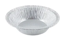 Wilkinson A90 3 3/8" Aluminum Foil Tart Pan 125/PK Disposable Mini Pie Tin Plate