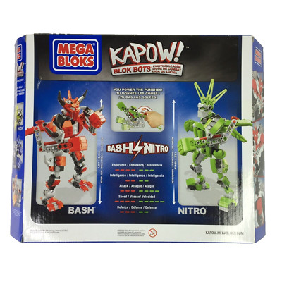 Mega Bloks KAPOW! BLOK BOTS Bash vs Nitro Showdown 270 Pieces Ages 6+ CXM75 NEW