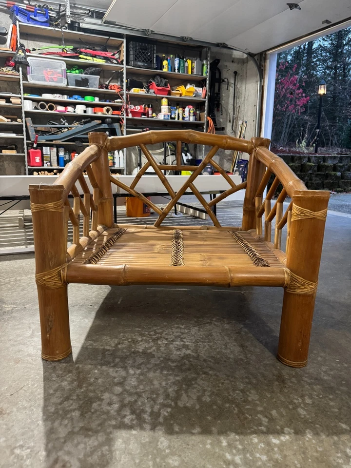 Набор клубных стульев и диванов Antonio Budji Layug с бамбуковыми ладами середины века - Изображение 3 из 4