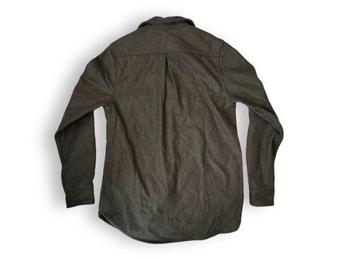 ANIAN Naturally Technical Button Shirt Jacket Shacket Wool Nylon Green Sz Small - Picture 6 of 7
