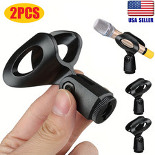 2PCS Microphone Clip Adjustable Mic Clip Clamp Holder for Wireless Mic Stand