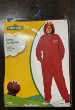 Spirit Halloween Child Elmo Jumpsuit Costume Sesame Street X-Large 14-16 Hooded