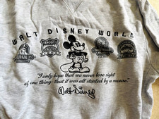 Authentic Disney Parks Mickey Mouse Walt Disney World Gray Crewneck Sweatshirt