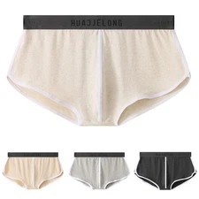 Men Mid Rise Elastic Waist Boxer Shorts Trunks for Comfortable Daily Wear