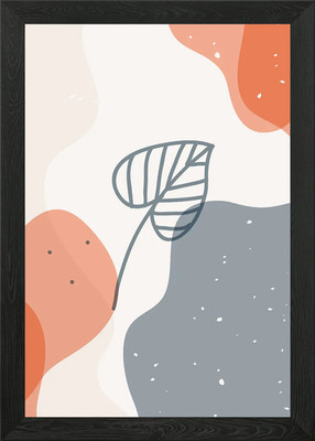 Ästhetisches Blatt minimalistisch gerahmtes Wandbild Poster Leinwanddruck Bild