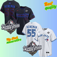 Men's Toronto Blue Jays #55 Tyler Heineman 2025 World Series Stitched Jersey