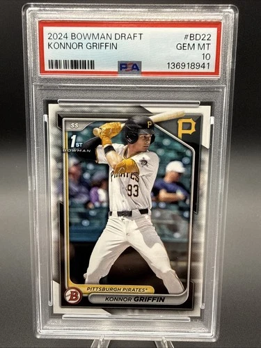 2024 BOWMAN DRAFT KONNOR GRIFFIN 1ST BOWMAN #BD-22 PSA 10