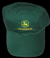 NEW John Deere Fort Worth Texas Strapback Hat Green With Dual Embroidery