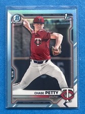 2021 Bowman Draft Chase Petty #BDC-49 Chrome Sky Blue Refractor 1st Bowman Twins