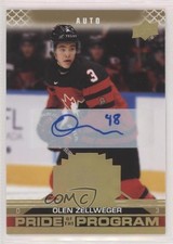 2022 Team Canada Juniors Pride of the Program Signatures Olen Zellweger Auto 0g4