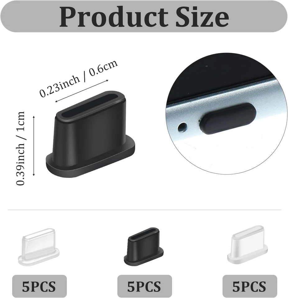 15x USB C Stöpsel Staubschutz Silikonhülle Typ C Staubschutzkappe - Bild 2 von 4