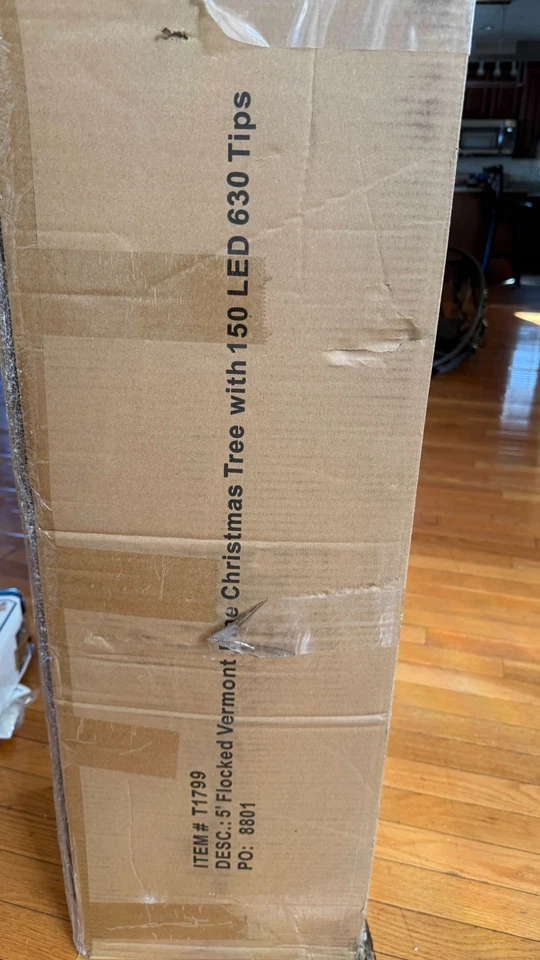 Nearly Natural 5ft. Flock Vermont Mixed Pine Artificial Christmas Tree 150 Light - Image 4 of 4