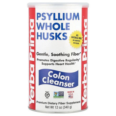 Yerba Prima Psyllium Whole Husks Colon Cleanser 12 oz 340 g Gluten-Free